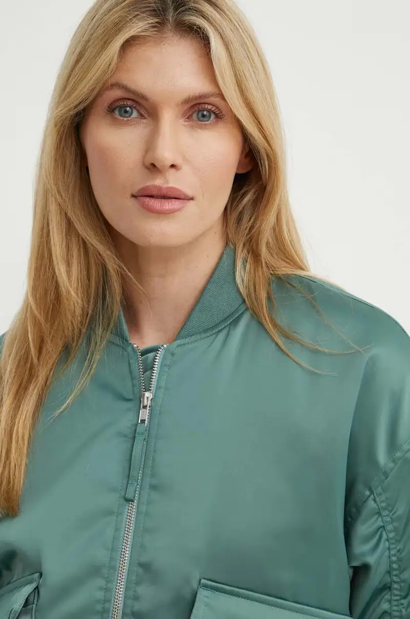 Levi's giacca bomber donna colore verde A7262 miniatura 4
