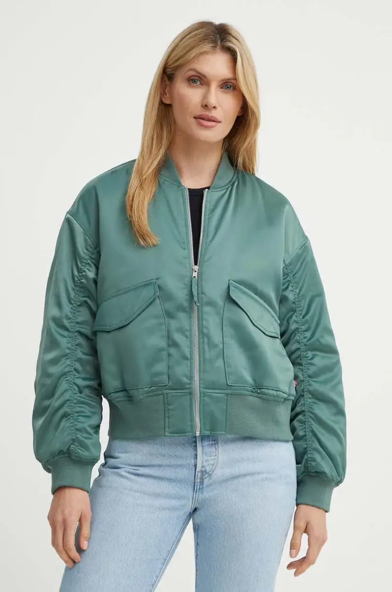 Levi's giacca bomber donna colore verde A7262