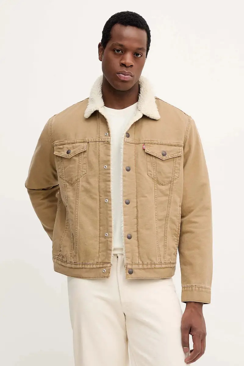 Levi's giacca di jeans colore beige 16365