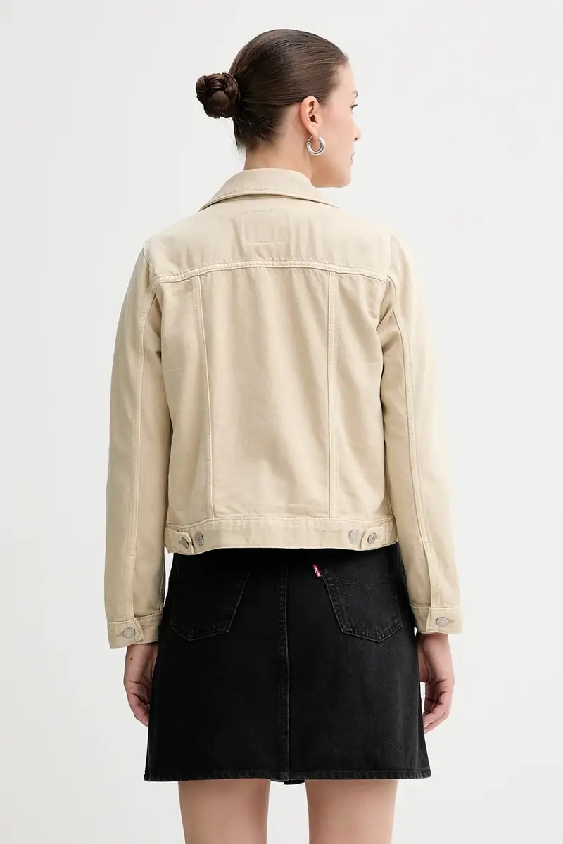 Levi's giacca di jeans colore beige 29945 miniatura 3