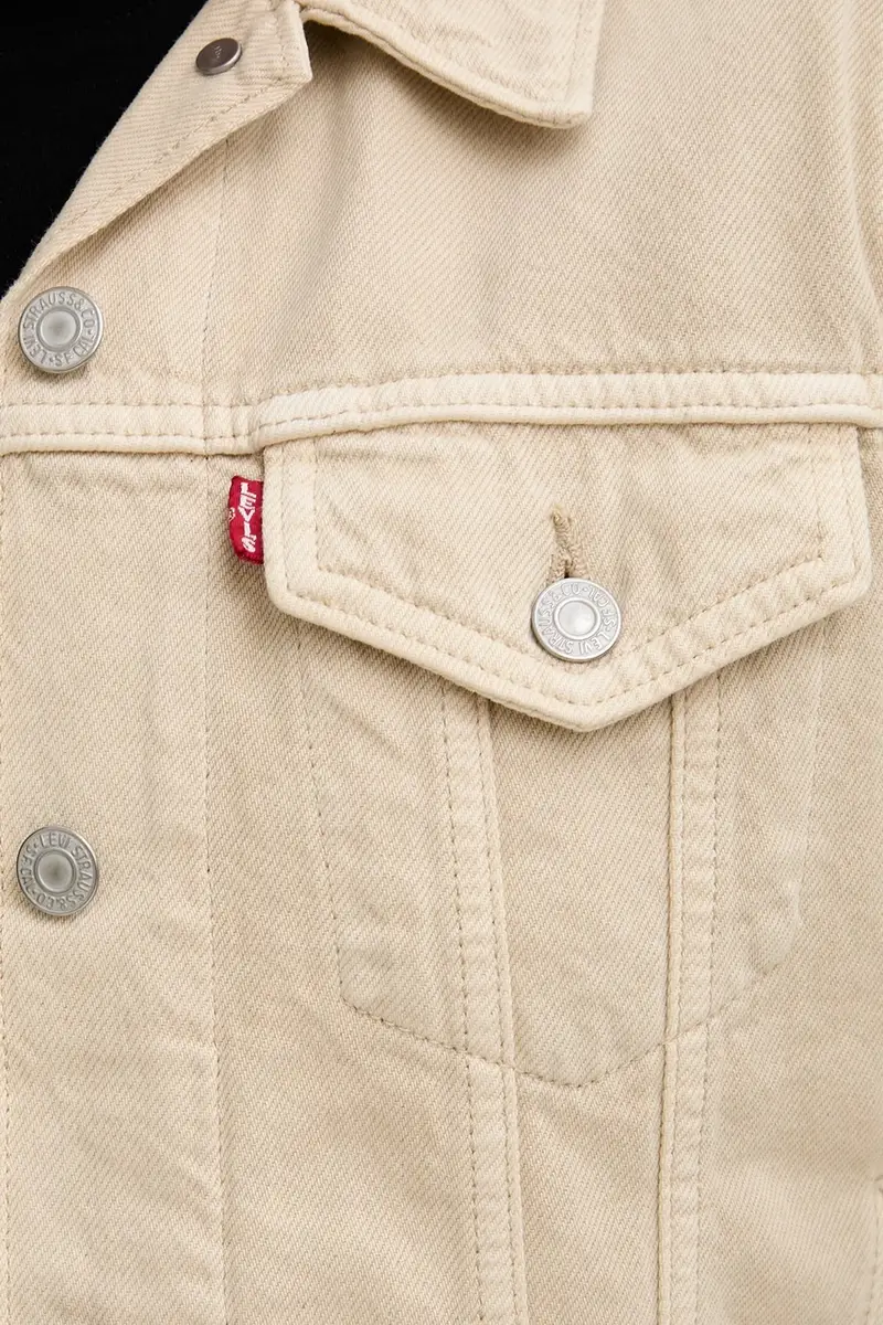Levi's giacca di jeans colore beige 29945 miniatura 5