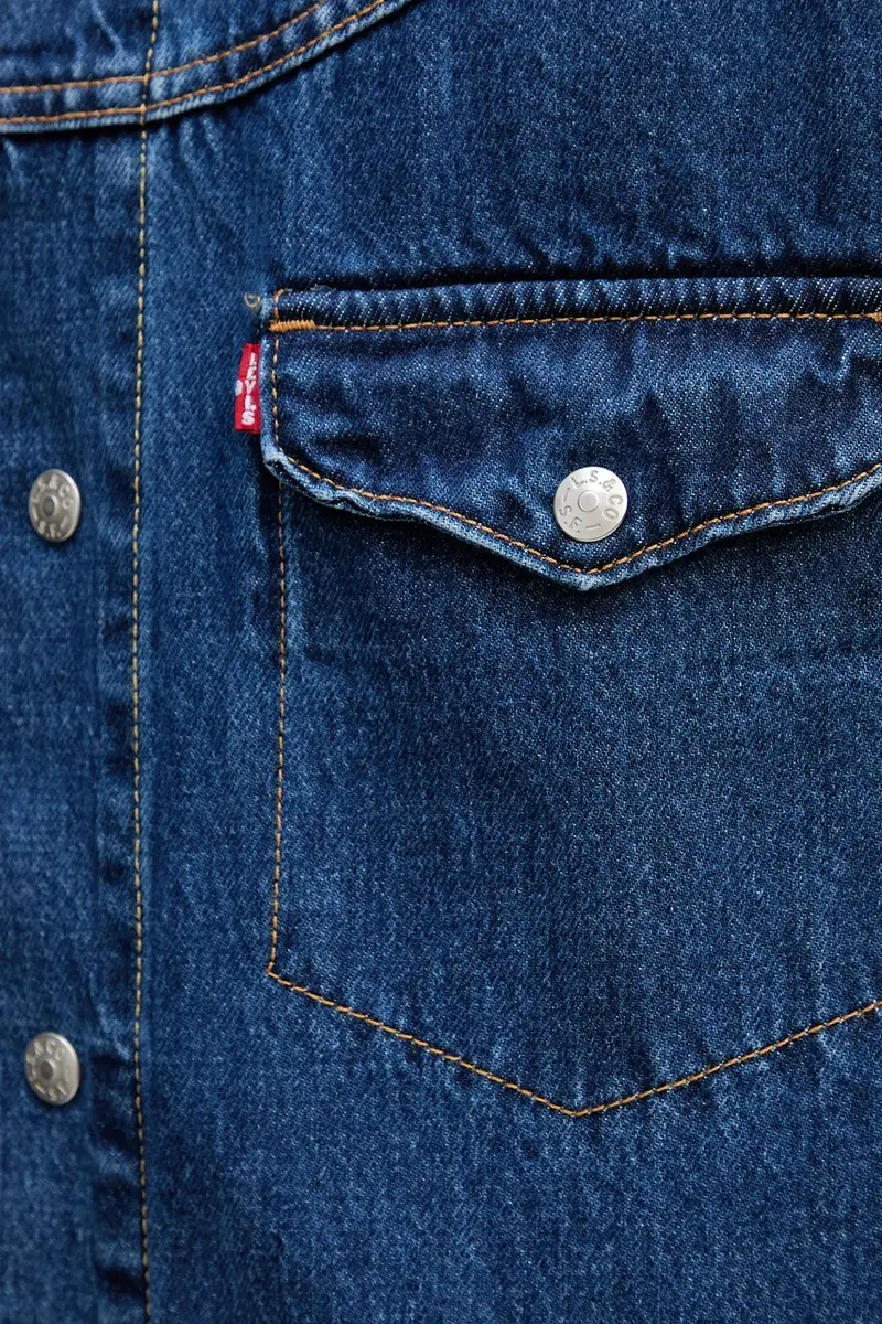 Levi's giacca di jeans colore blu 002WN miniatura 5