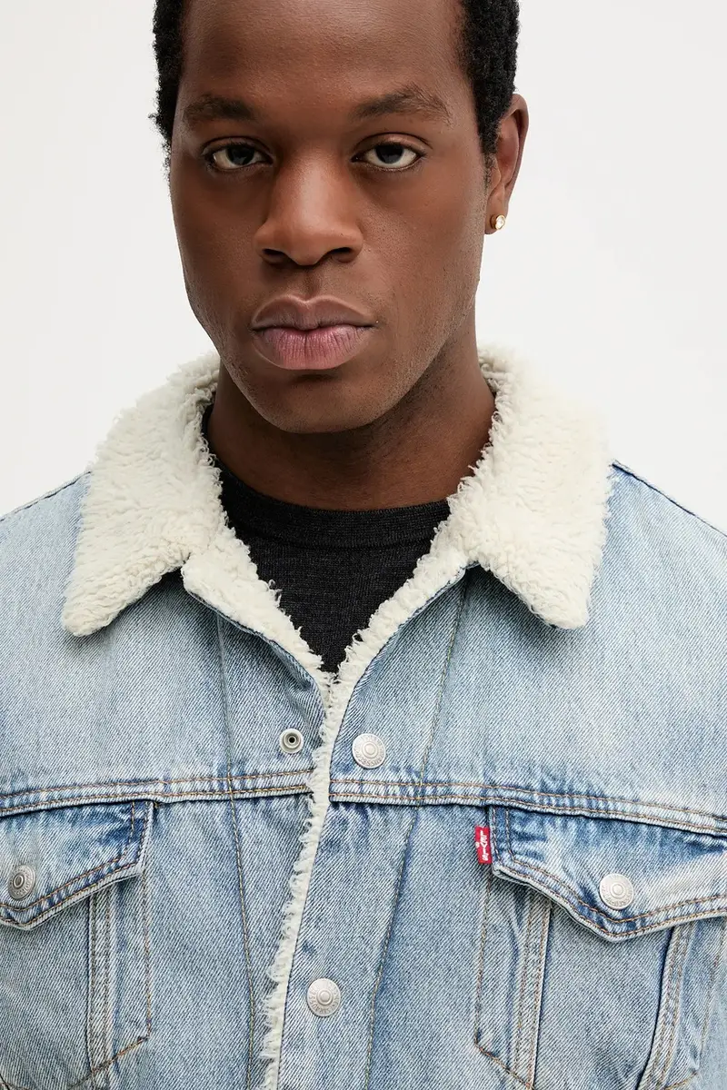 Levi's giacca di jeans colore blu 16365 miniatura 4