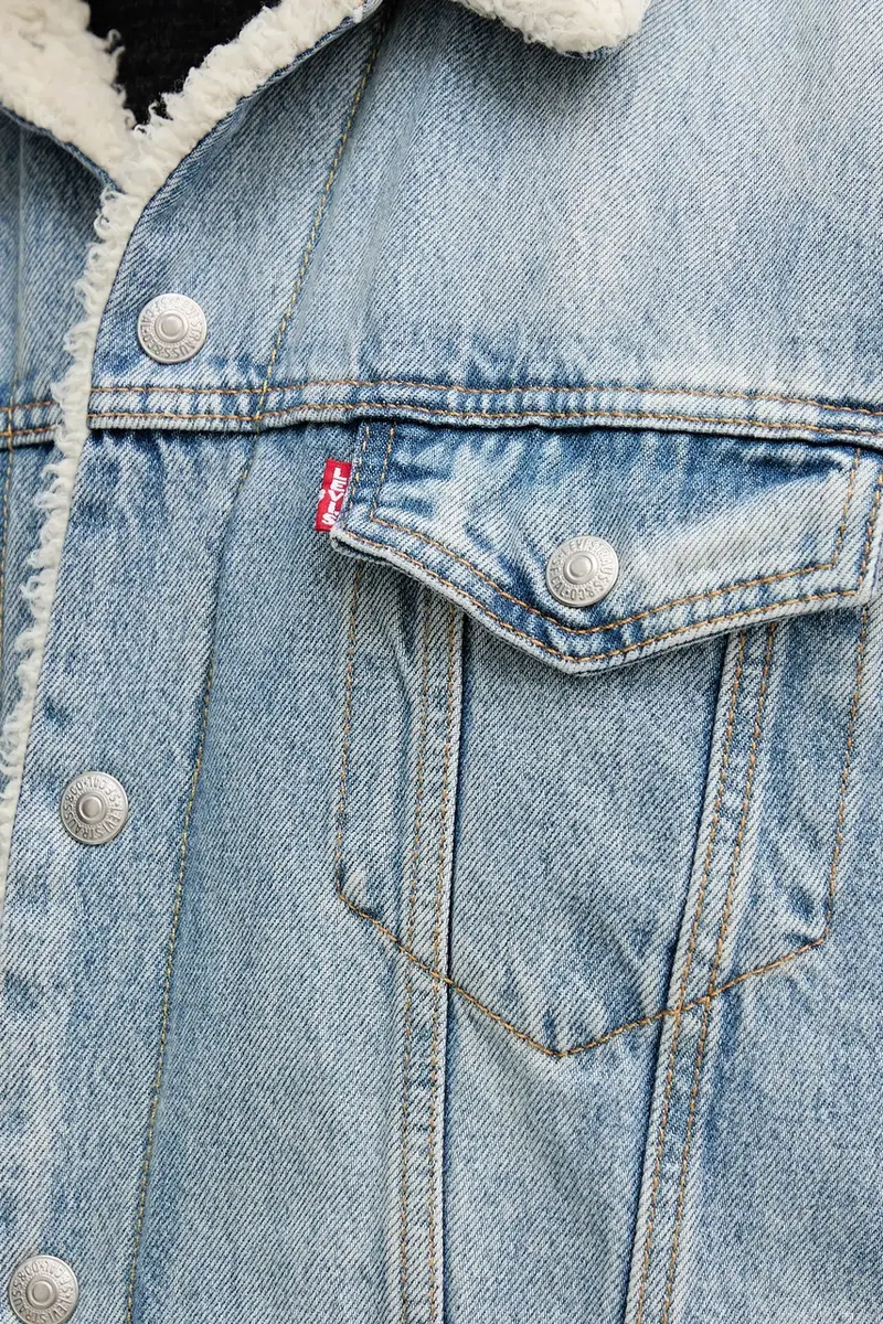 Levi's giacca di jeans colore blu 16365 miniatura 5