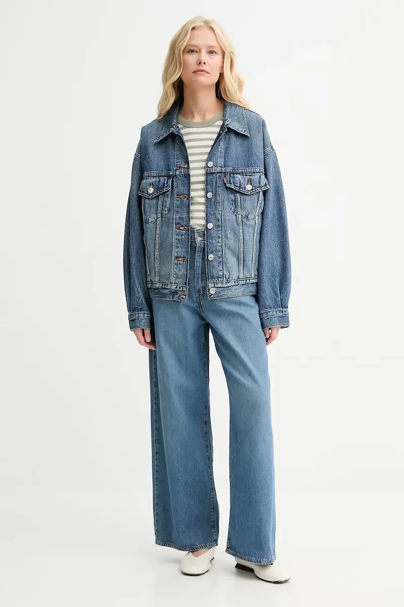 Levi's giacca di jeans colore blu A1743 miniatura 2