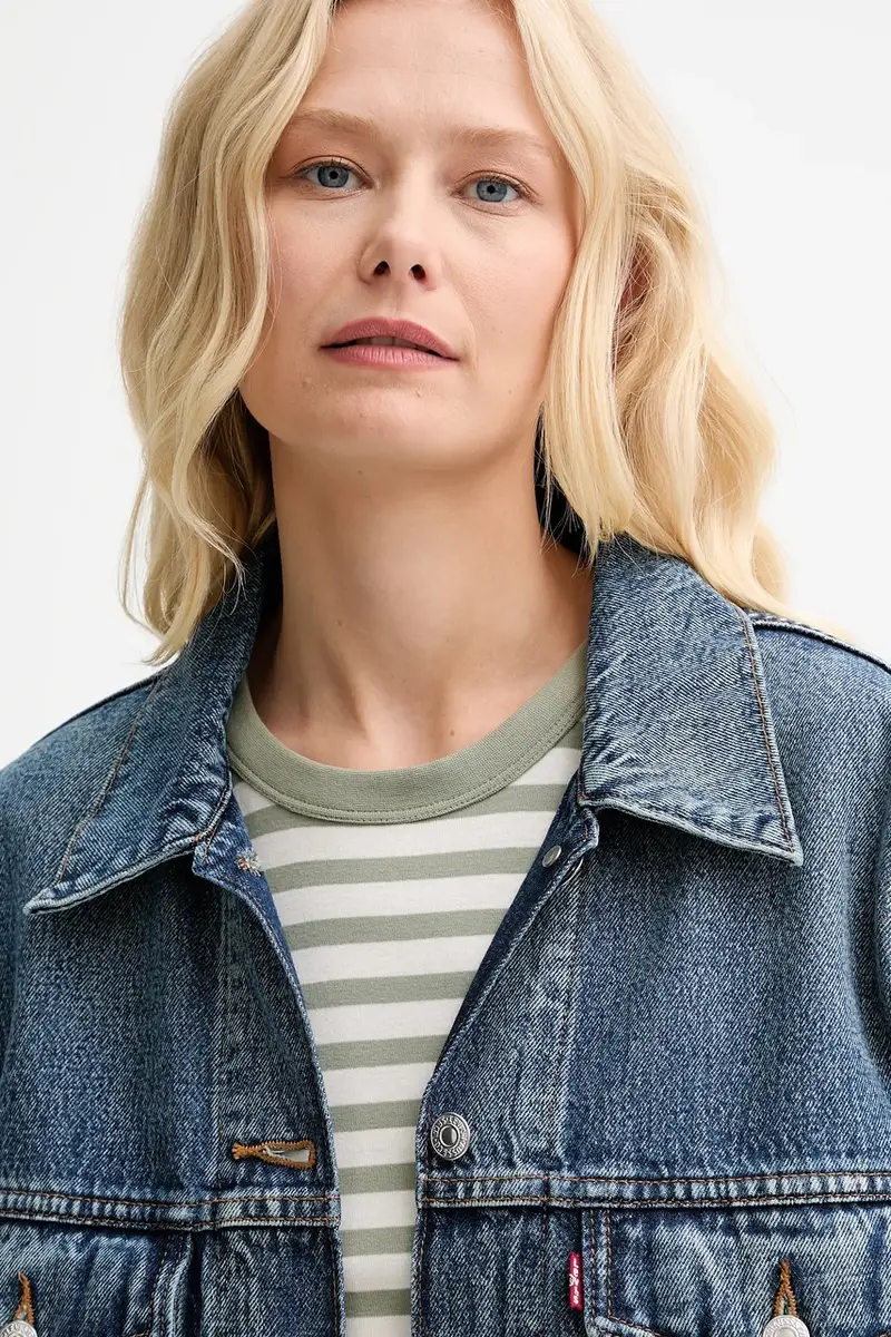 Levi's giacca di jeans colore blu A1743 miniatura 4