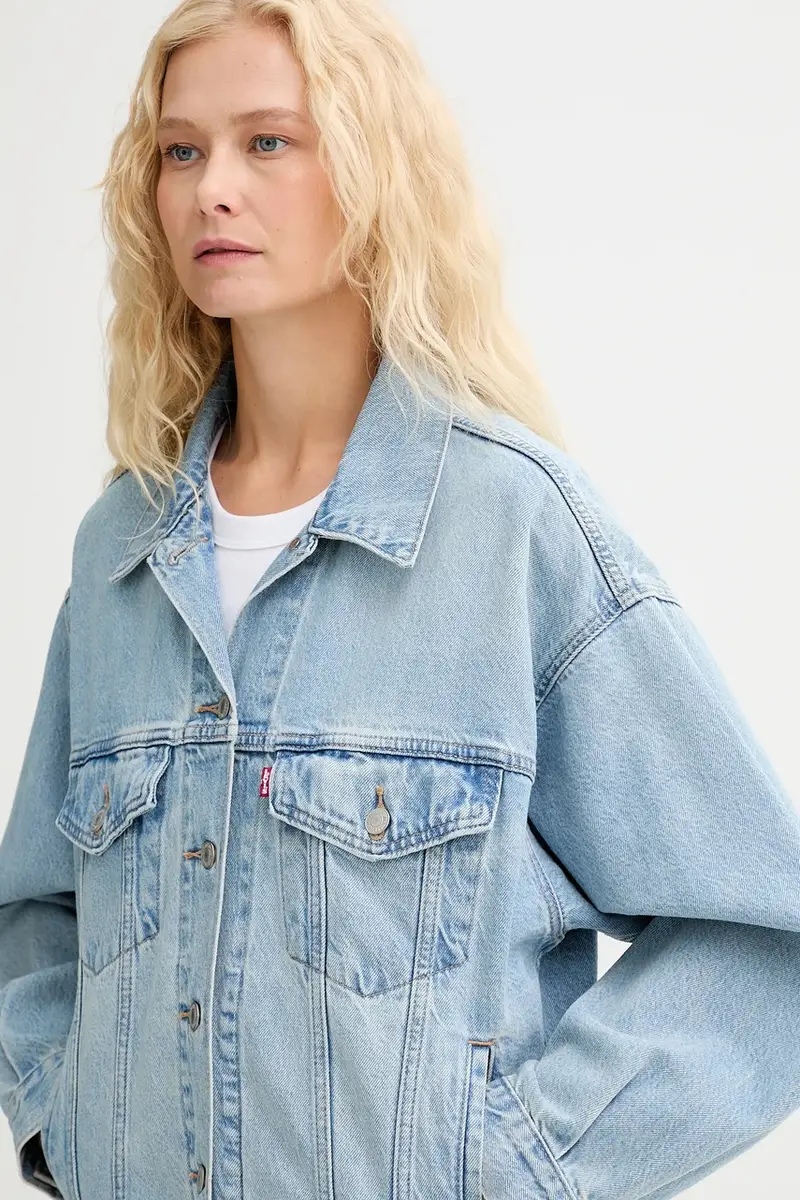 Levi's giacca di jeans colore blu A1743 miniatura 4