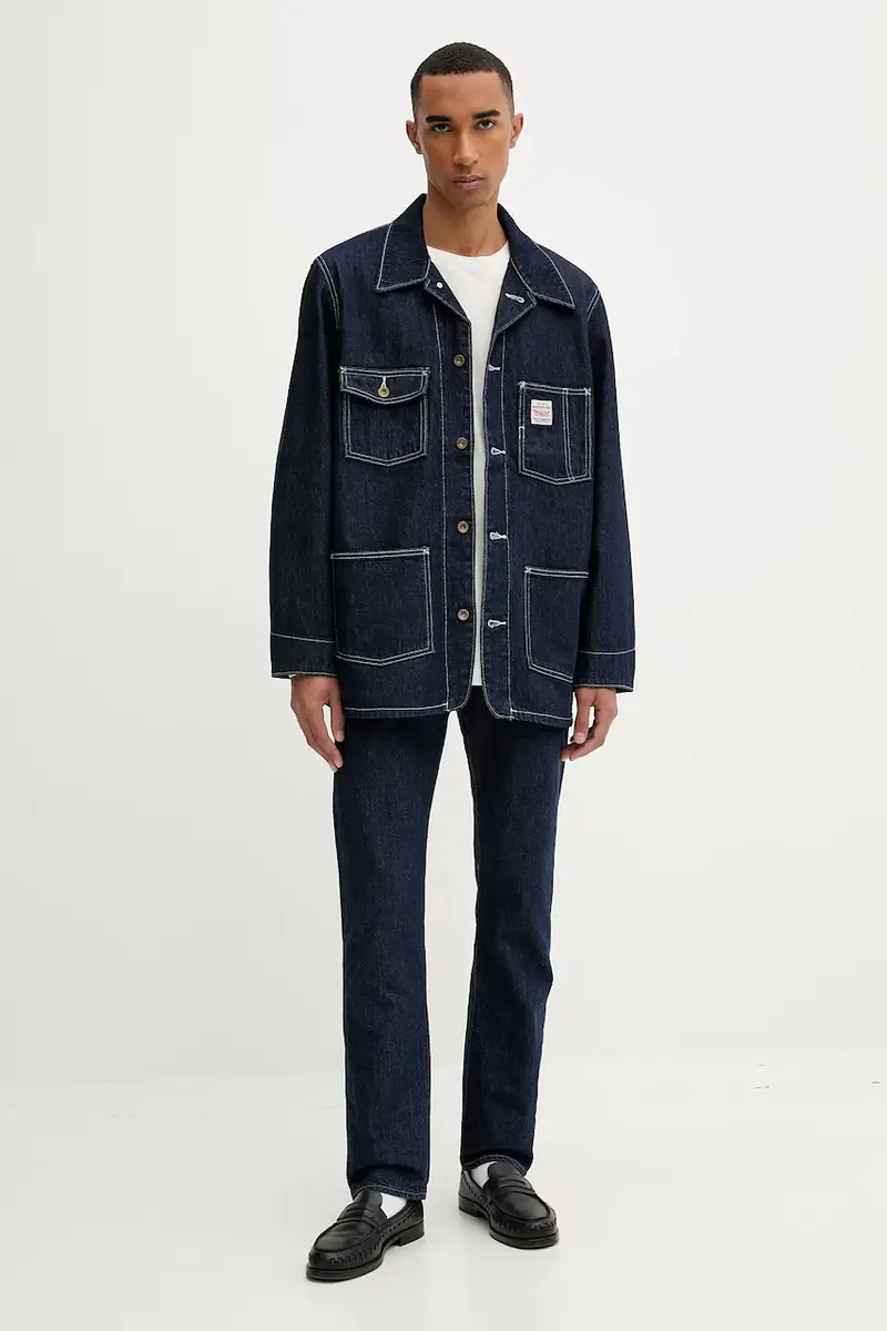 Levi's giacca di jeans colore blu navy 003B0 miniatura 2