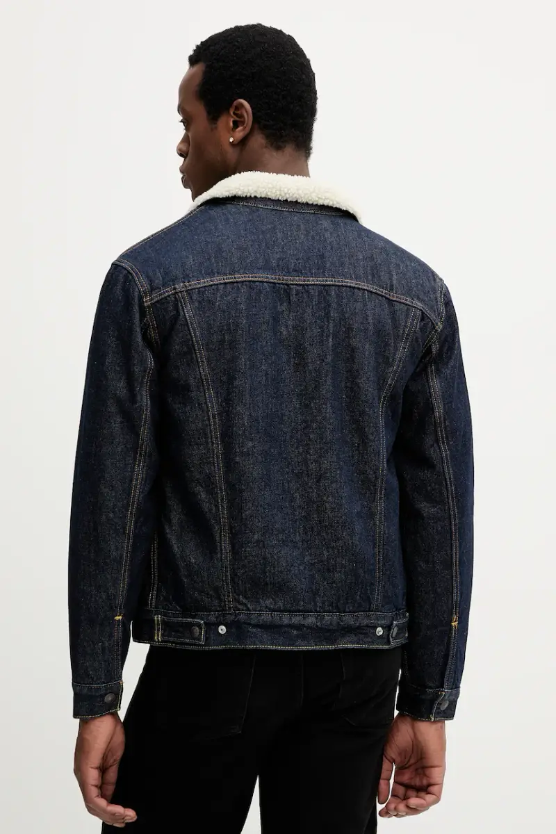 Levi's giacca di jeans colore blu navy 16365 miniatura 3