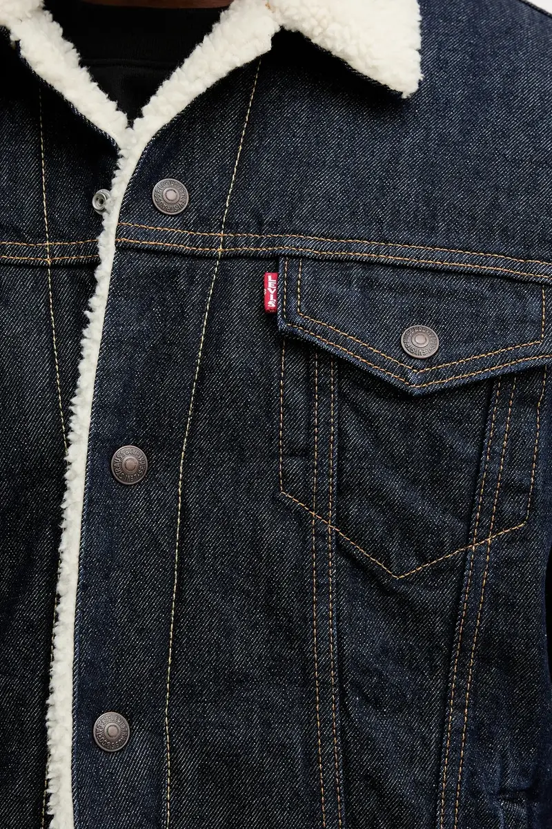 Levi's giacca di jeans colore blu navy 16365 miniatura 5