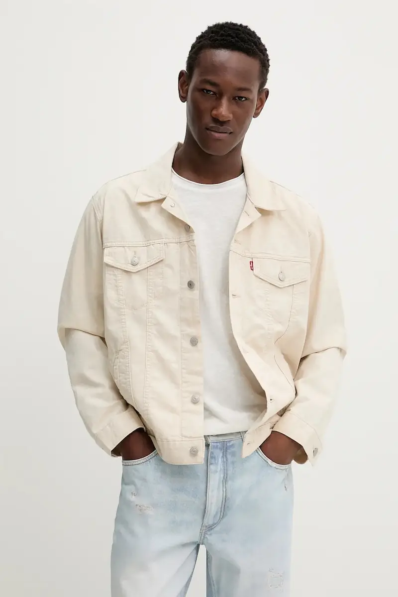 Levi's giacca di jeans colore blu navy Beige