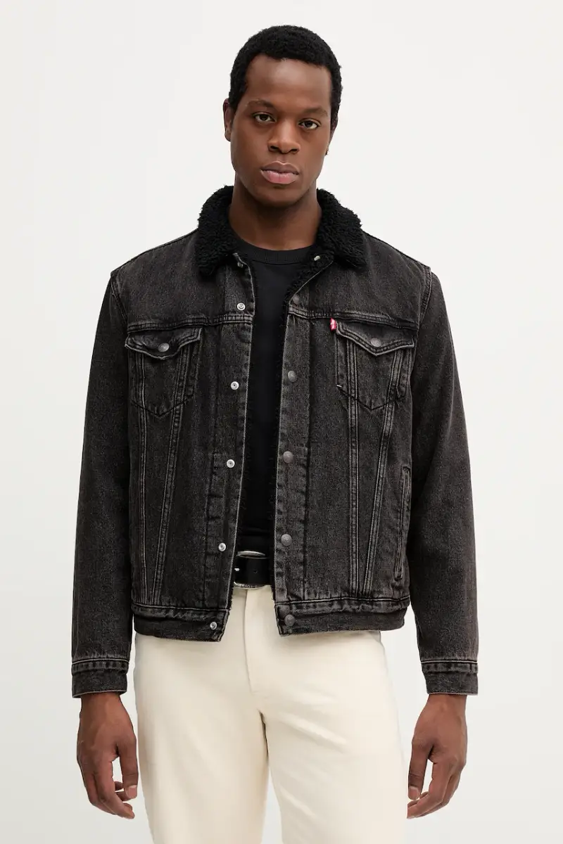 Levi's giacca di jeans colore nero 16365