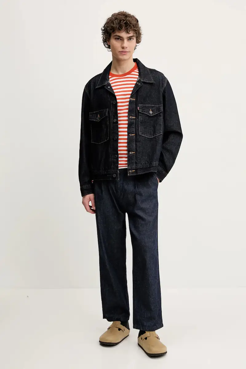 Levi's giacca di jeans EMBARCADERO STATION JKT colore blu navy 0010P miniatura 2