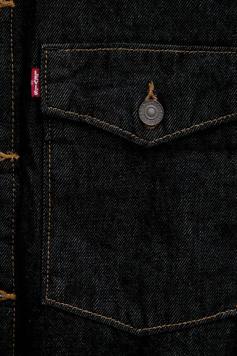 Levi's giacca di jeans EMBARCADERO STATION JKT colore blu navy 0010P miniatura 5