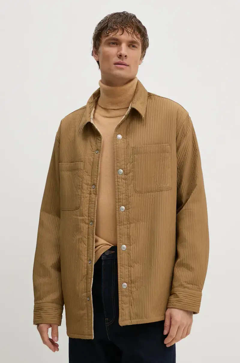 Levi's giacca in jeans a doppia faccia colore marrone A8553 Beige miniatura 2