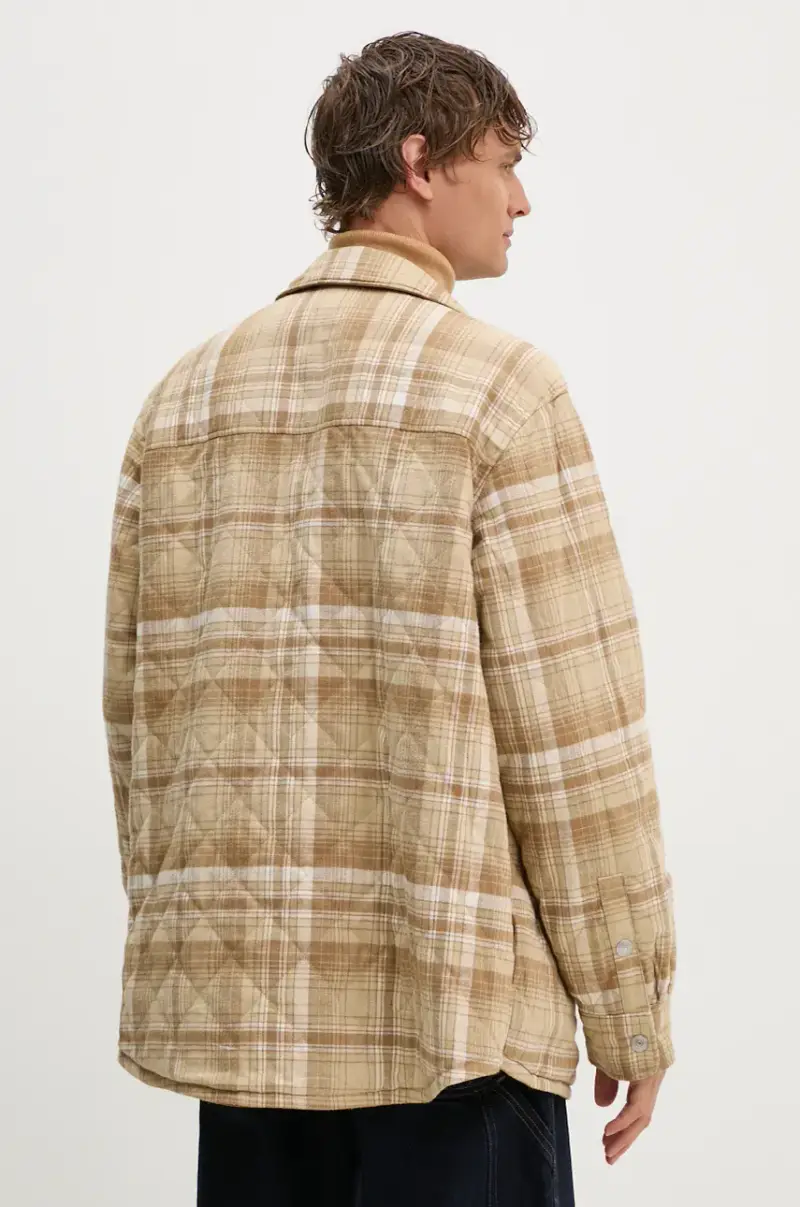 Levi's giacca in jeans a doppia faccia colore marrone A8553 Beige miniatura 4