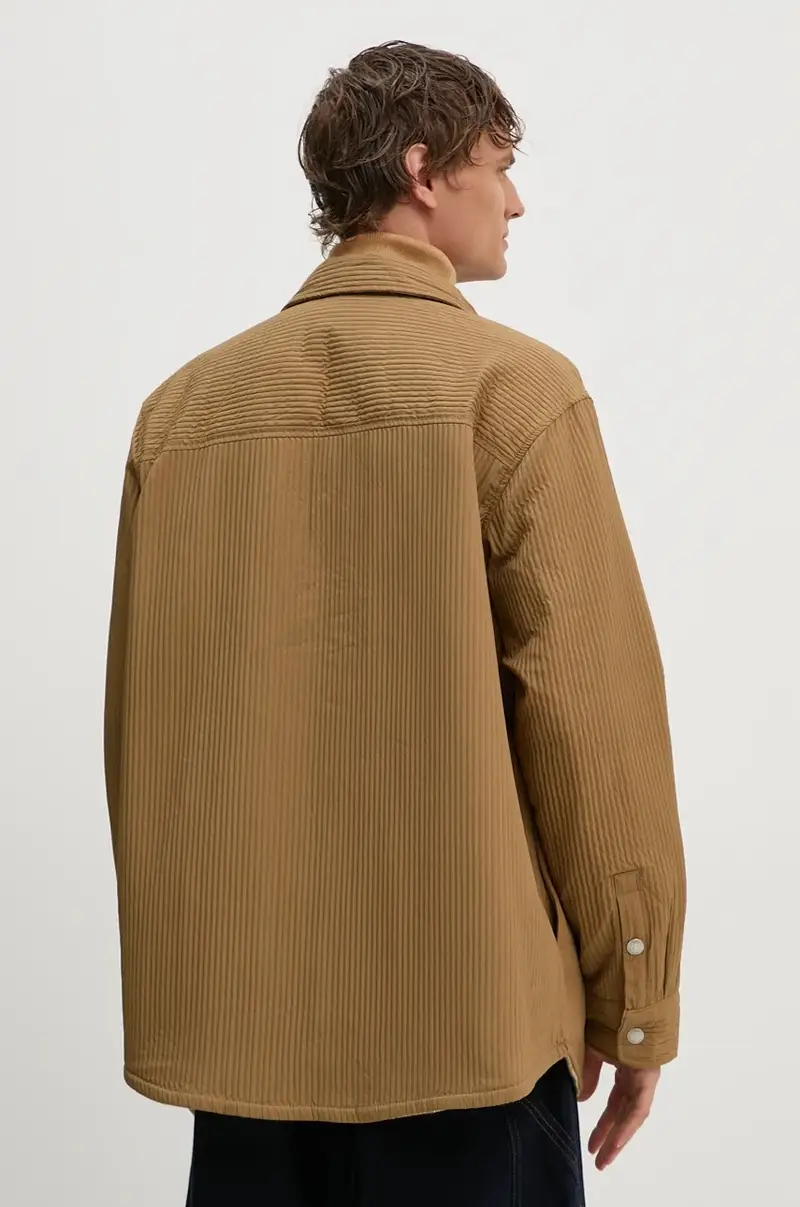 Levi's giacca in jeans a doppia faccia colore marrone A8553 Beige miniatura 5