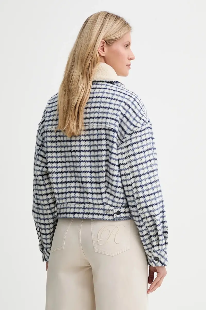 Levi's giacca in misto lana colore blu 003RZ miniatura 3