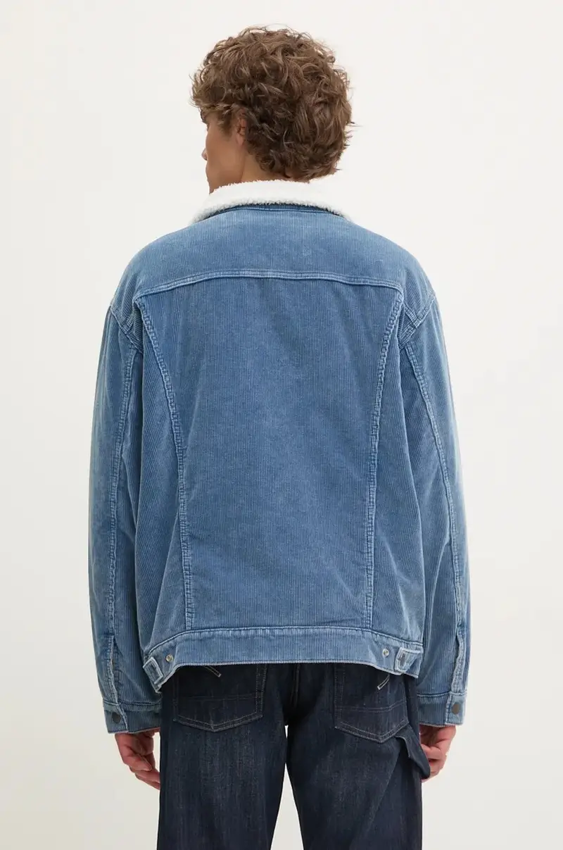 Levi's giacca in velluto a coste colore blu A5784 miniatura 3