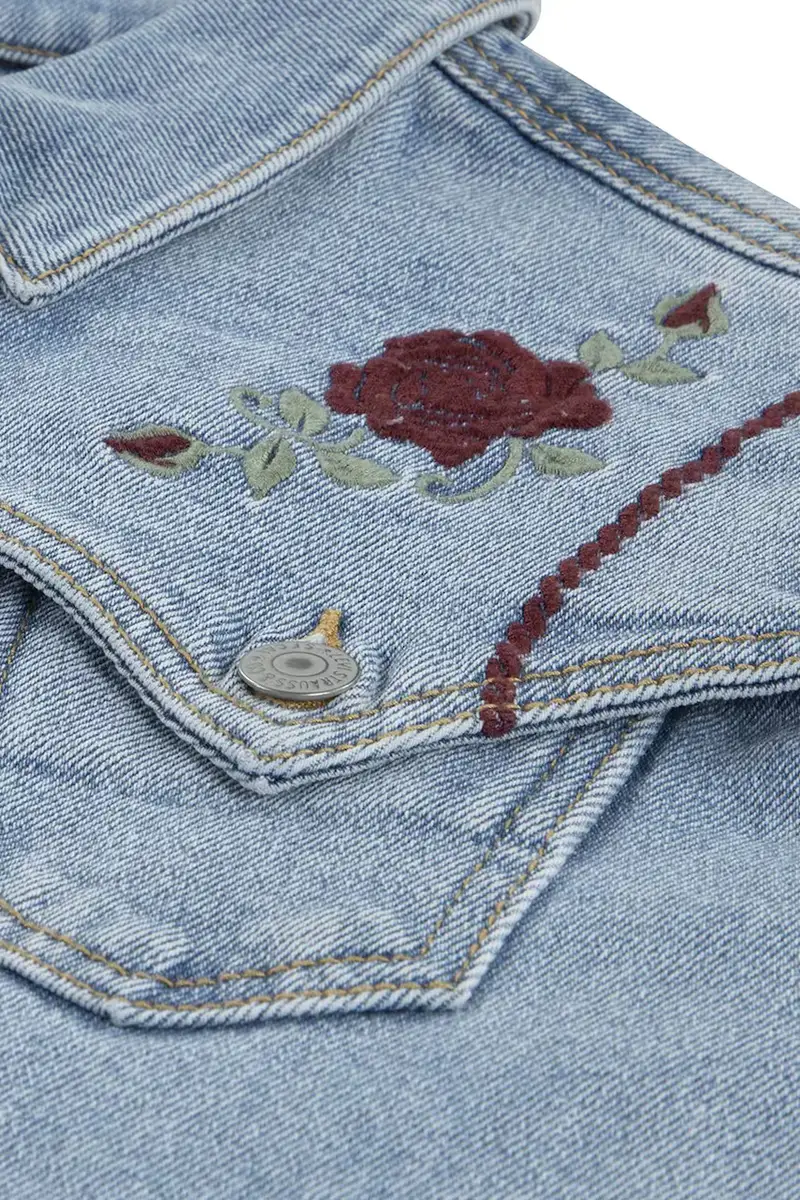 Levi's giacca jeans bambino/a OVERSIZED WESTERN TRUCKER colore blu 4EN567 miniatura 4