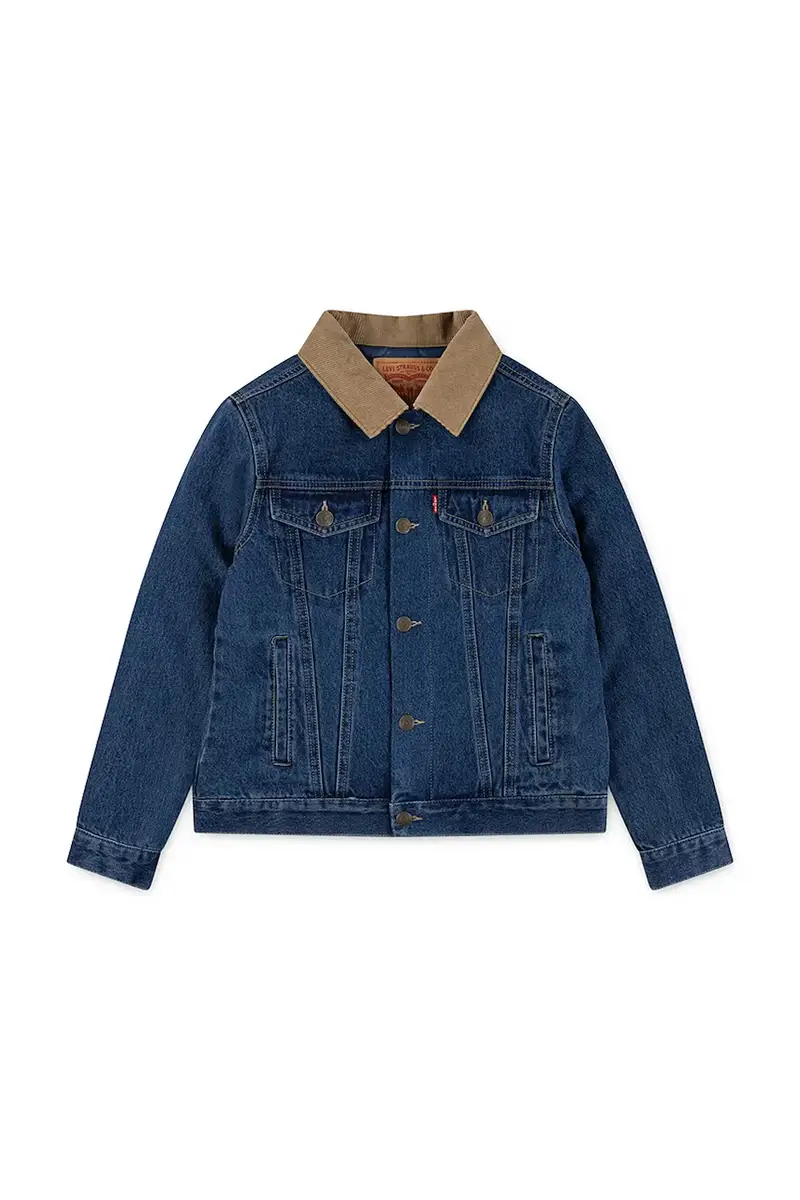 Levi's giacca jeans bambino/a QUILTED LINED TRUCKER colore blu 9EN826