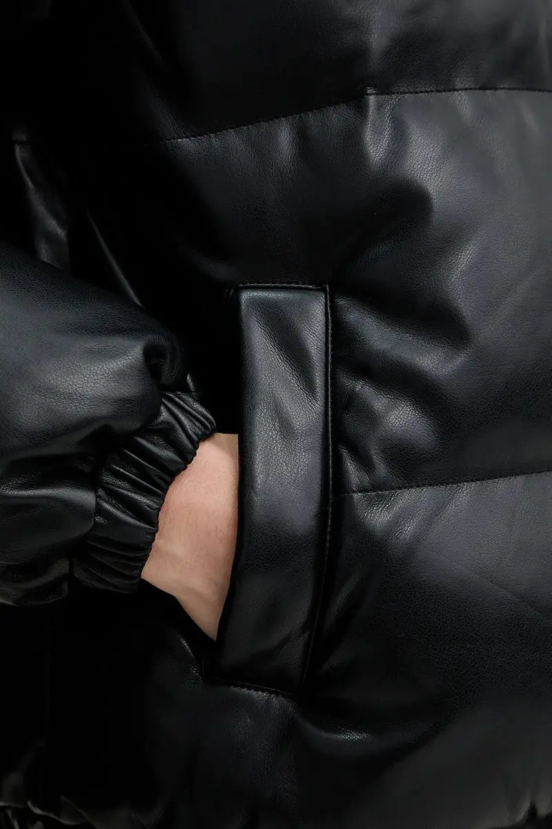 Levi's Giacca Nero Donna in Pelle miniatura 5