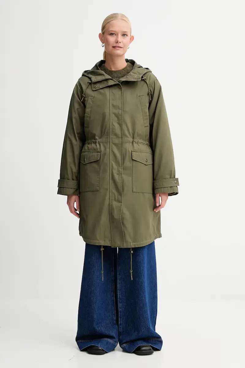 Levi's giacca parka colore verde 004GS miniatura 2