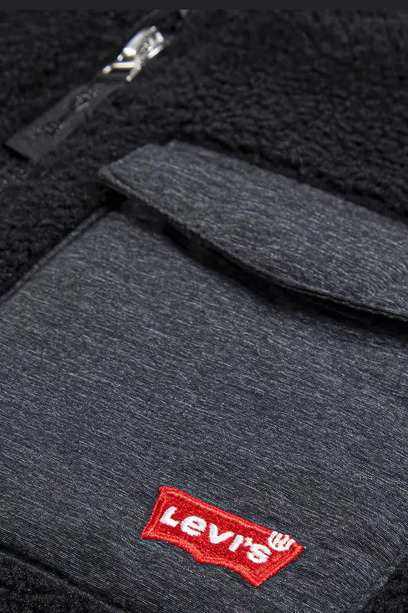 Levi's giacca per bambini UTILITY PKT SHERPA JKT colore nero 9EN627 miniatura 4