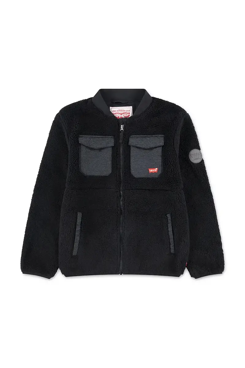 Levi's giacca per bambini UTILITY PKT SHERPA JKT colore nero 9EN627