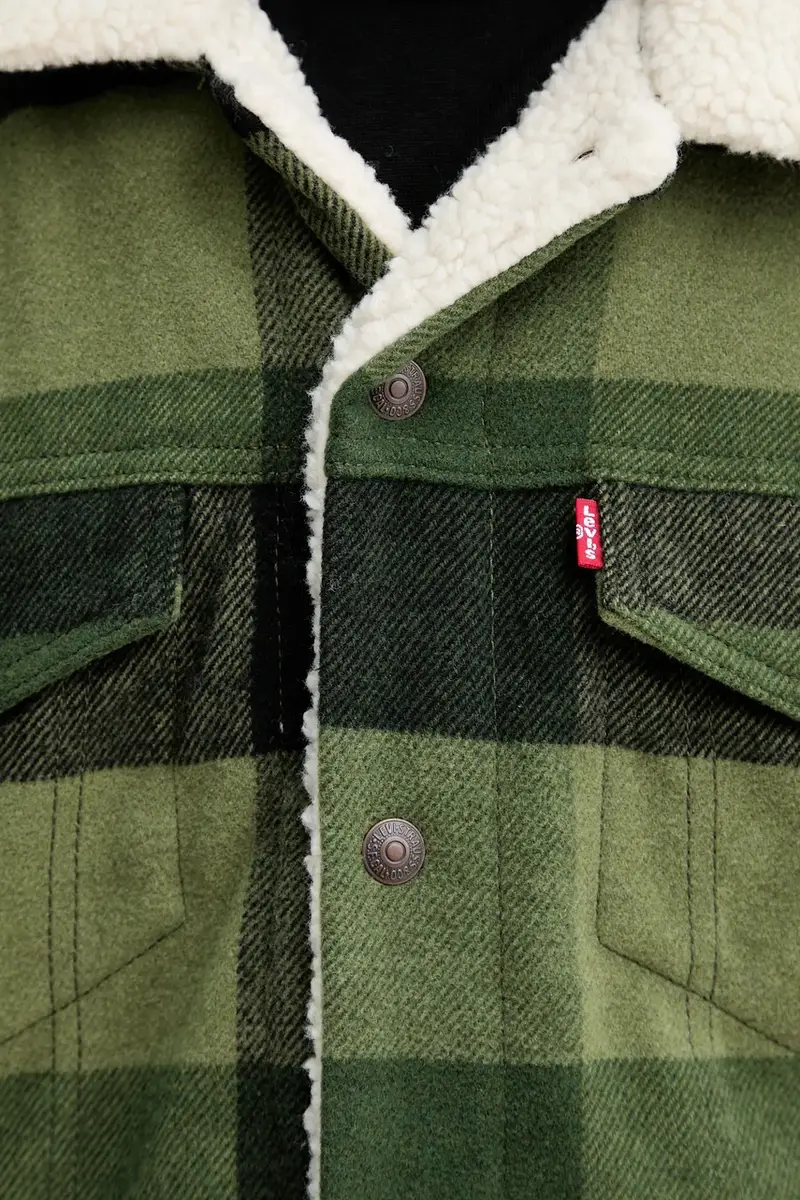 Levi's Giacca a Quadri Verde miniatura 5