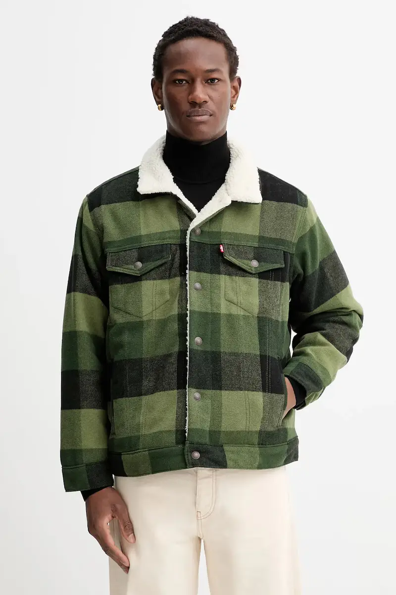 Levi's Giacca a Quadri Verde