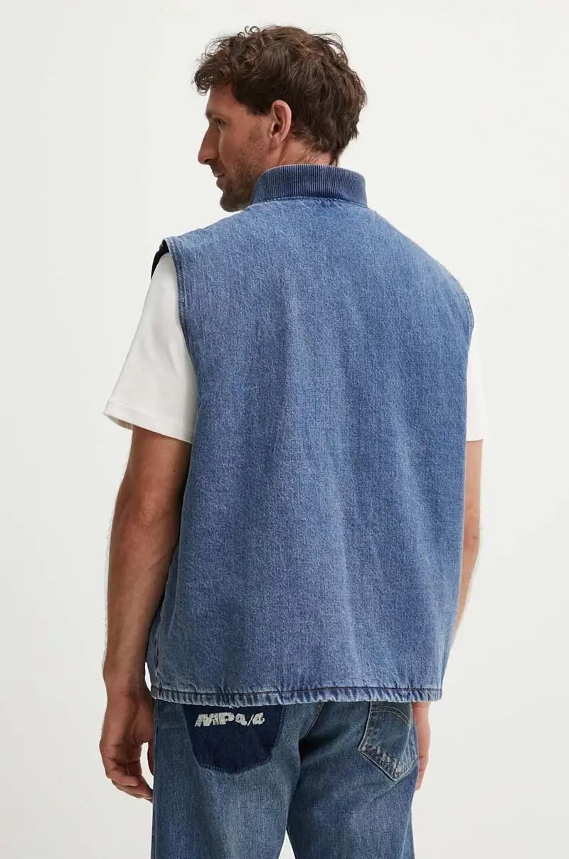 Levi's gilet colore blu A8580 miniatura 3