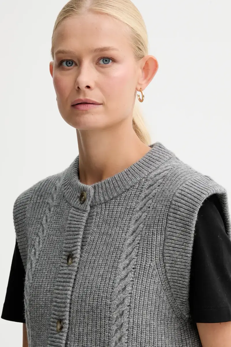 Levi's gilet con lana colore grigio 0038D miniatura 4