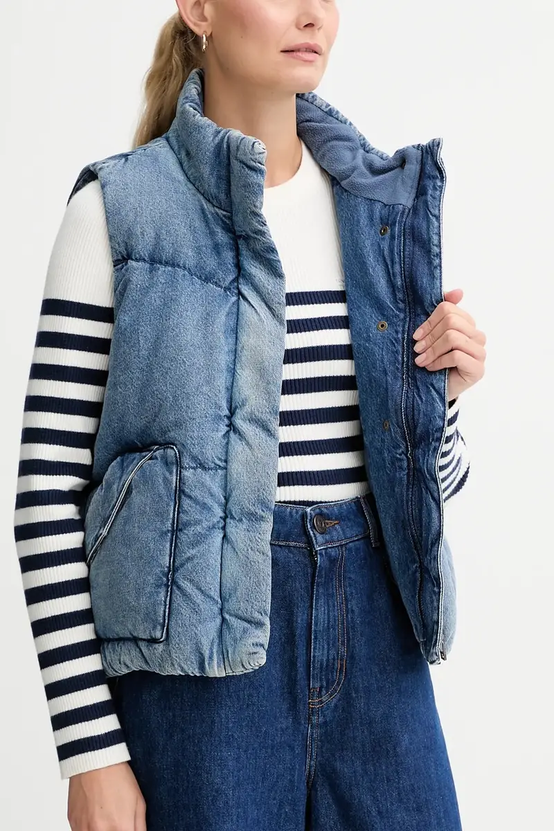 Levi's gilet in piuma colore blu A8526 miniatura 5