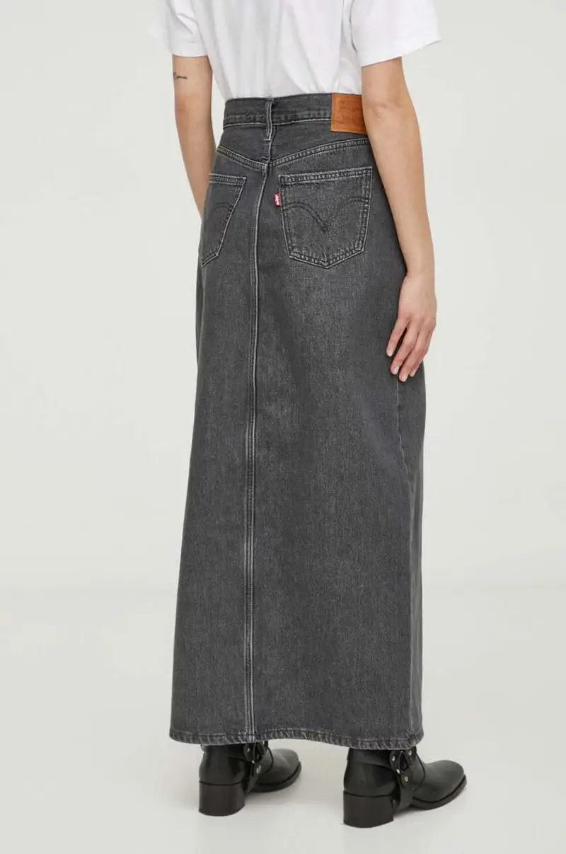 Levi's gonna di jeans colore grigio miniatura 3