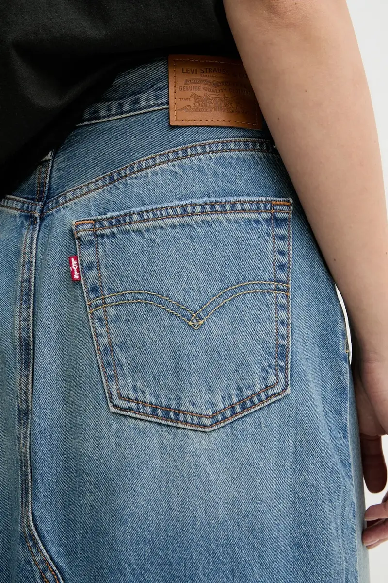 Levi's gonna di jeans ICONIC LONG SKIRT W/SLIT colore blu A8727 miniatura 5