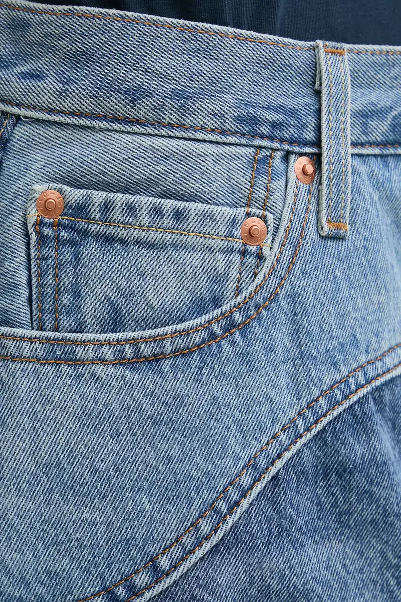 Levi's gonna ICON SKIRT WESTERN YOKE colore blu 001VJ miniatura 4