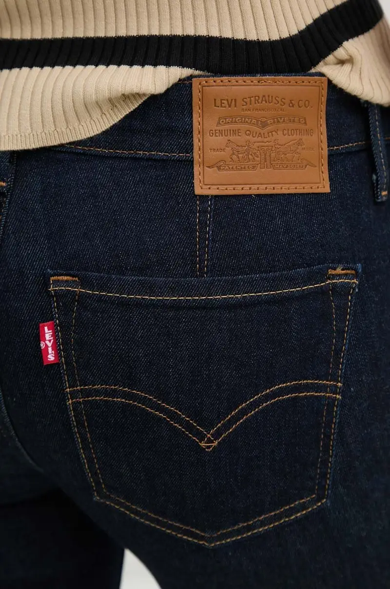 Levi's jeans 712 SLIM WELT POCKET colore blu navy miniatura 4