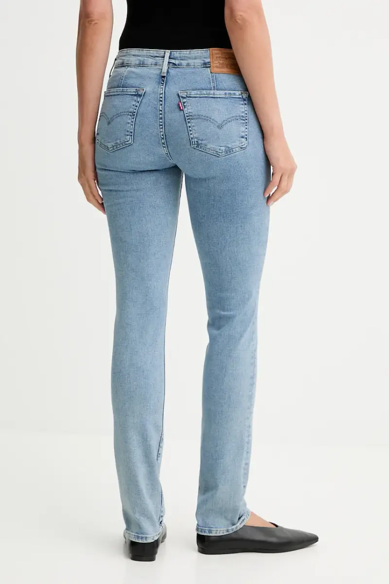 Levi's jeans 712 SLIM WELT POCKET colore nero Blu miniatura 3