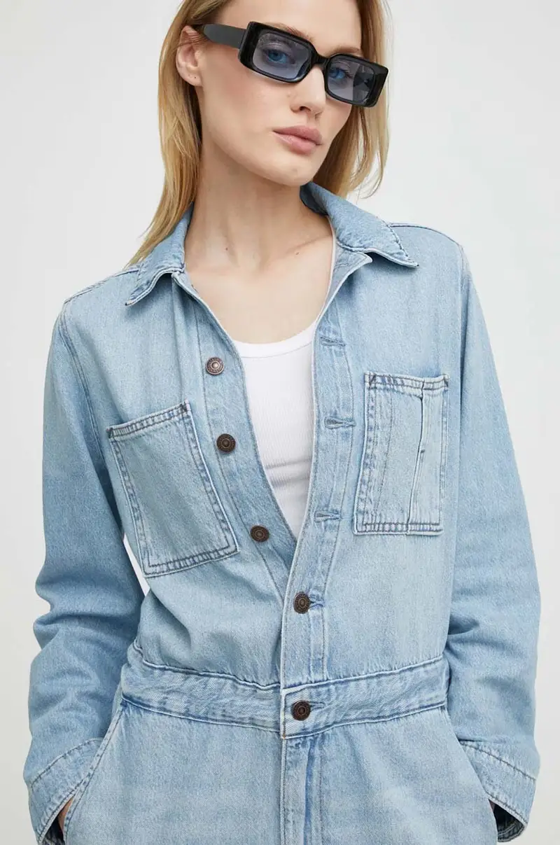 Levi's jumpsuit di jeans colore blu miniatura 4