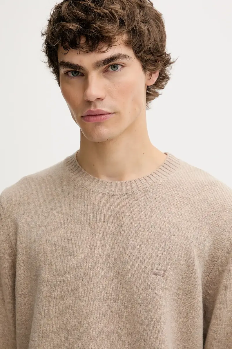Levi's maglione con lana colore beige A4320 miniatura 4