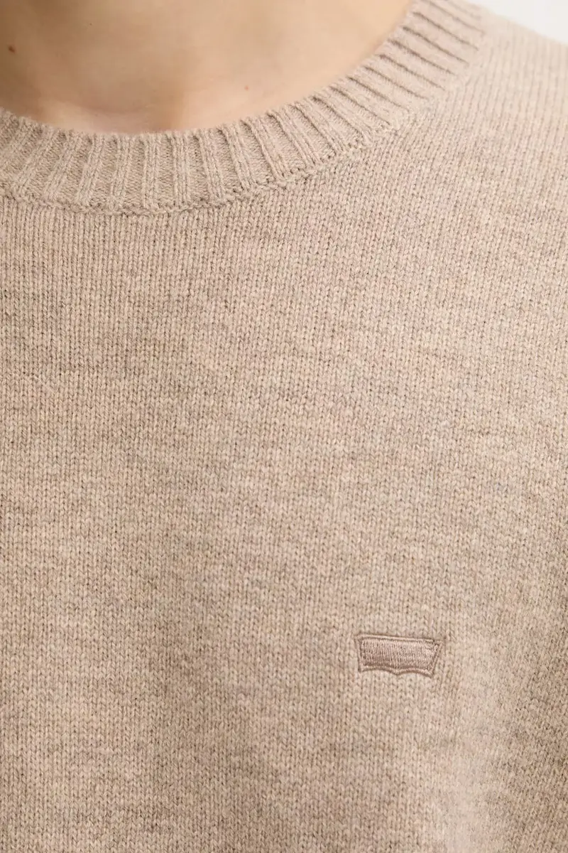 Levi's maglione con lana colore beige A4320 miniatura 5