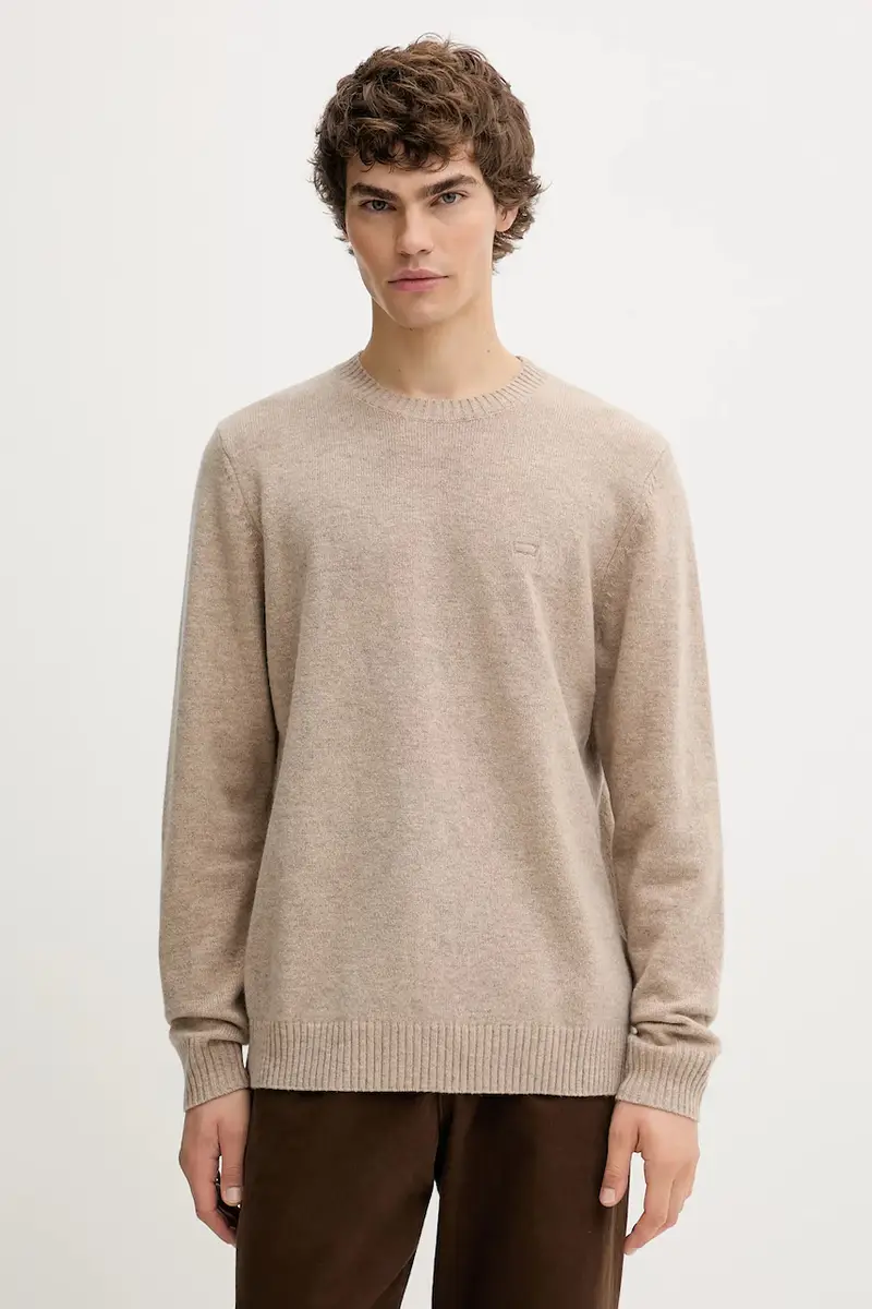 Levi's maglione con lana colore beige A4320