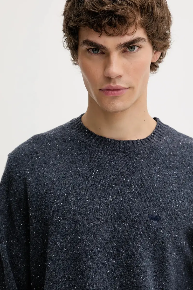 Levi's maglione con lana colore blu navy A4320 miniatura 4