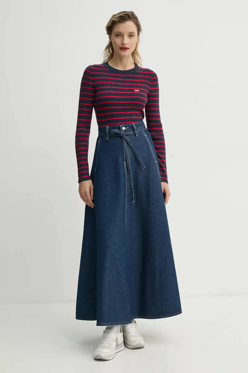 Levi's maglione donna colore blu navy A0719 miniatura 2