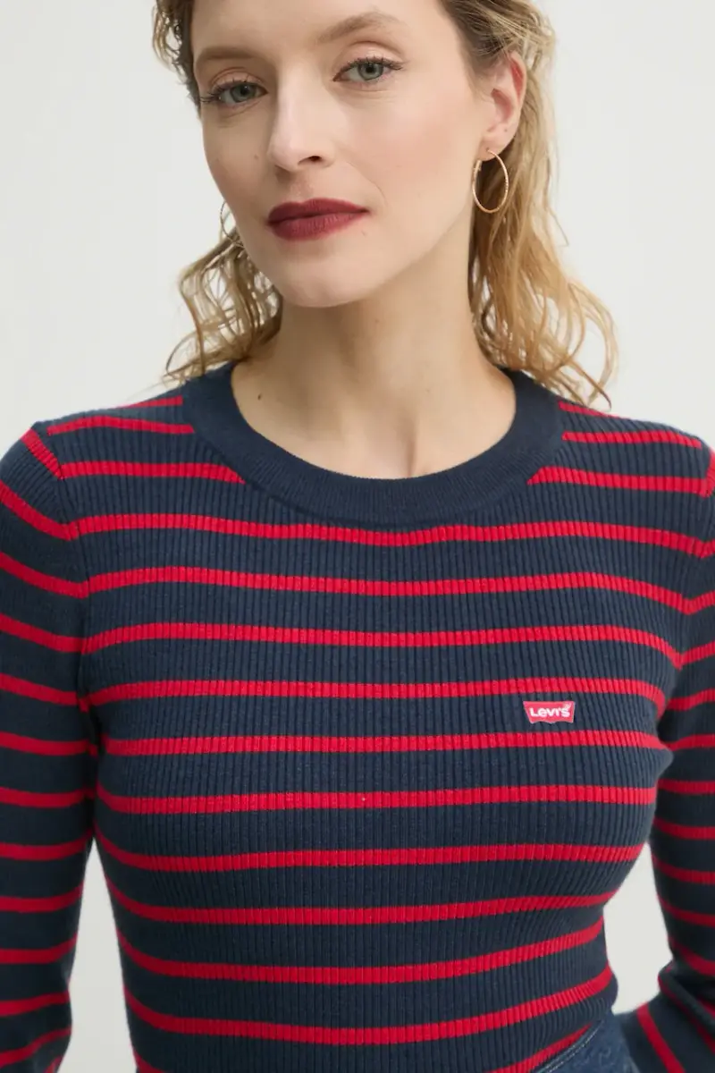 Levi's maglione donna colore blu navy A0719 miniatura 4