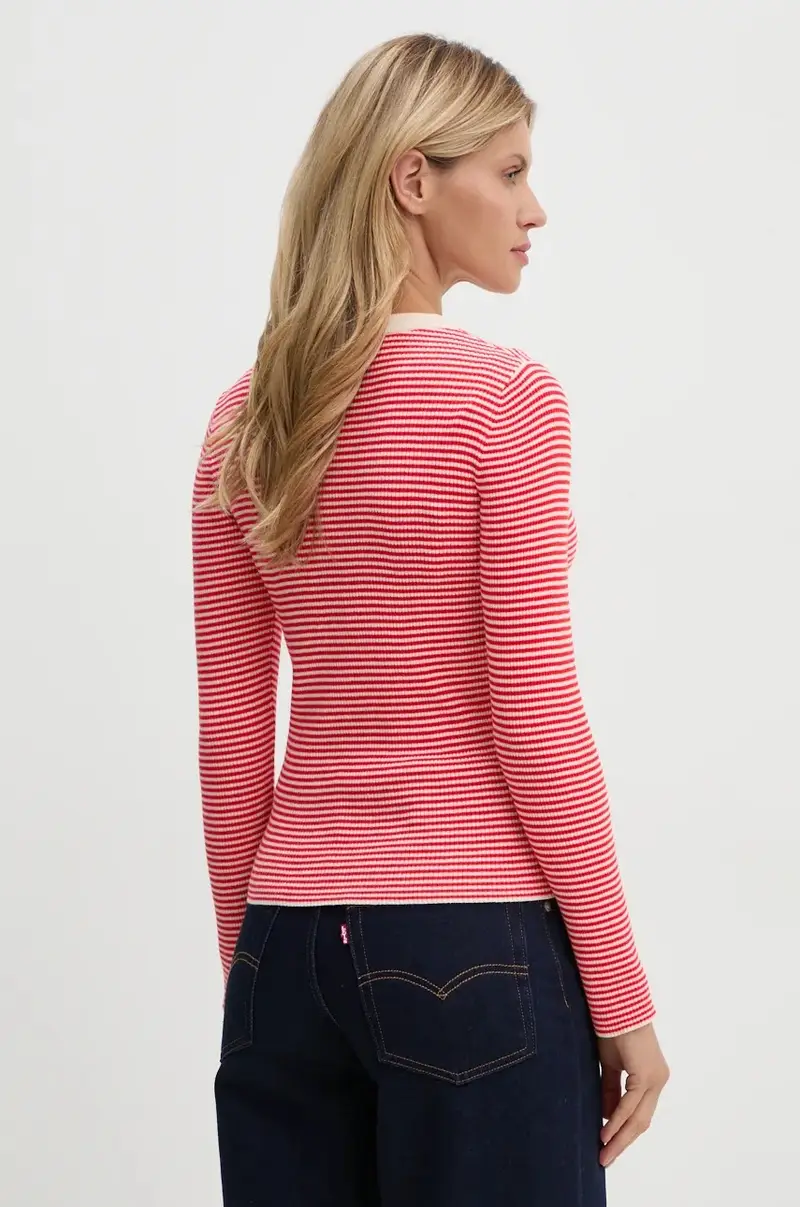 Levi's maglione donna colore rosso A0719 miniatura 3