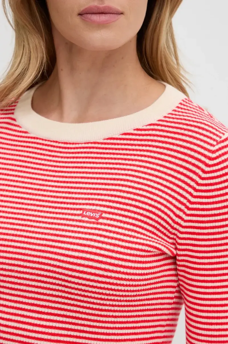 Levi's maglione donna colore rosso A0719 miniatura 5