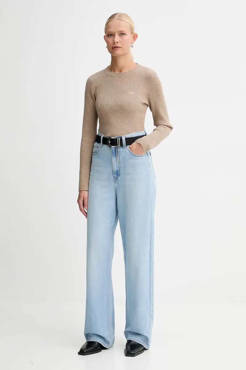 Levi's maglione donna colore violetto A0719 Marrone miniatura 2