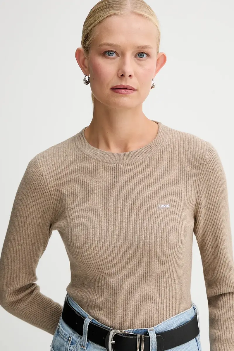 Levi's maglione donna colore violetto A0719 Marrone miniatura 4